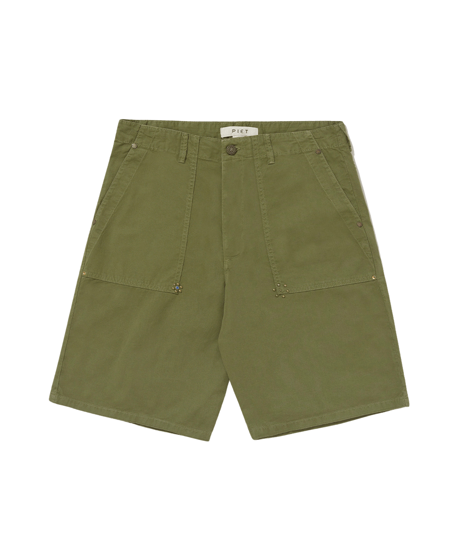 Piet Gems Oversized Chino Short - Green