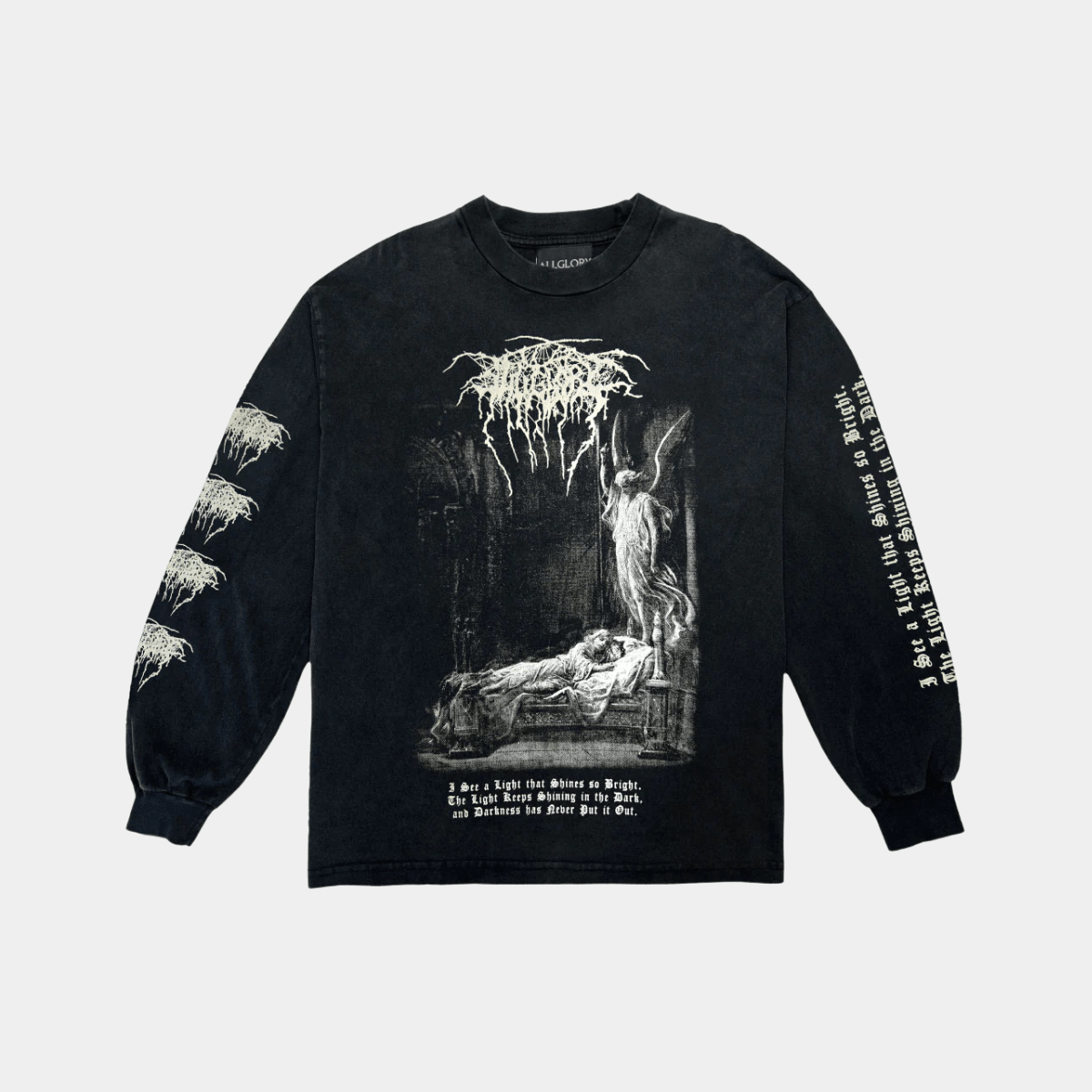 Allglory In The Dark L/S Tee - Washed Black