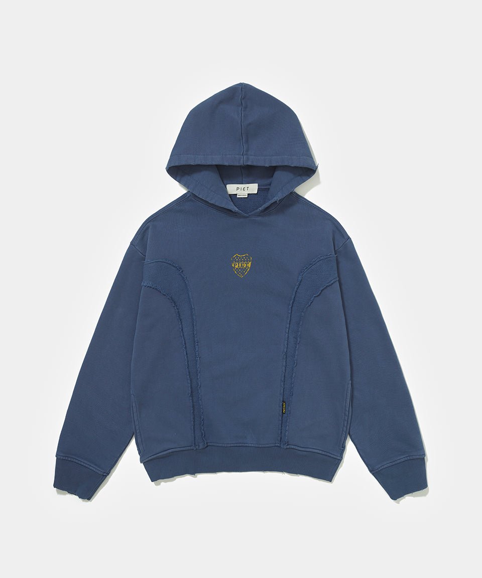 Piet Distressed Cut Out Hoodie - Carbon