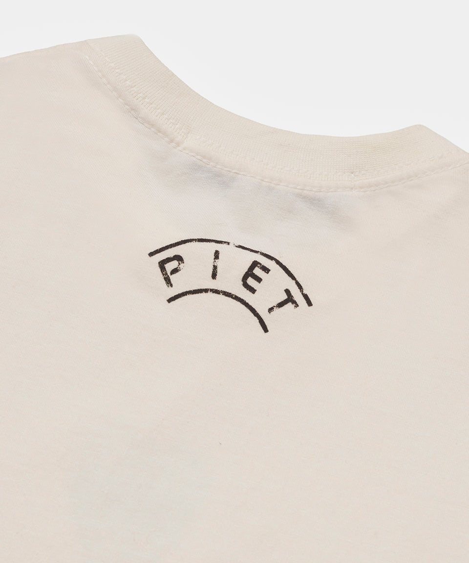 Piet Autographed Raw Edge Tee - Bone White