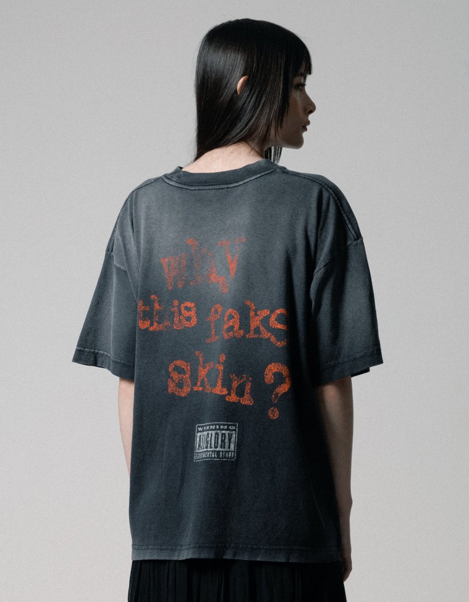 Allglory Fake Skin Tee - Trashed Black