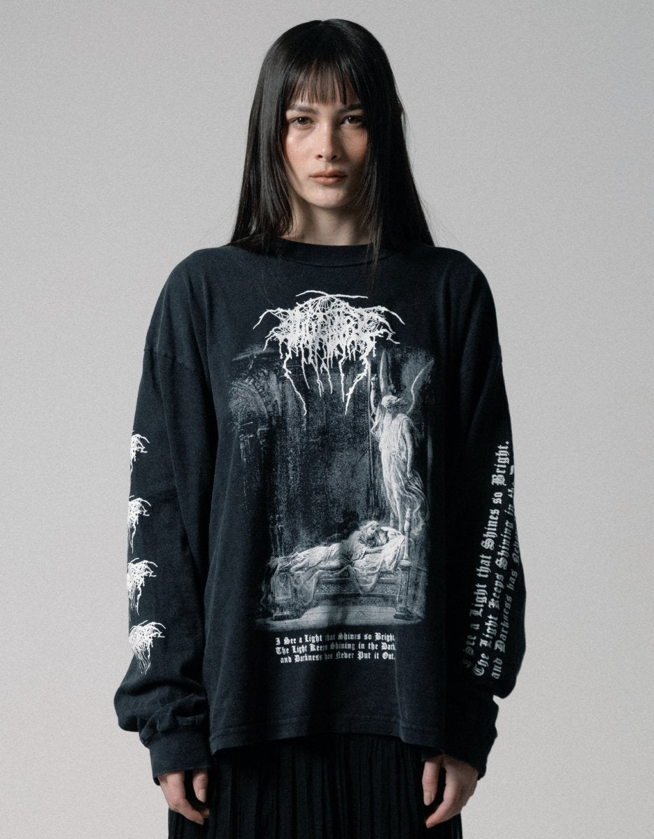 Allglory In The Dark L/S Tee - Washed Black