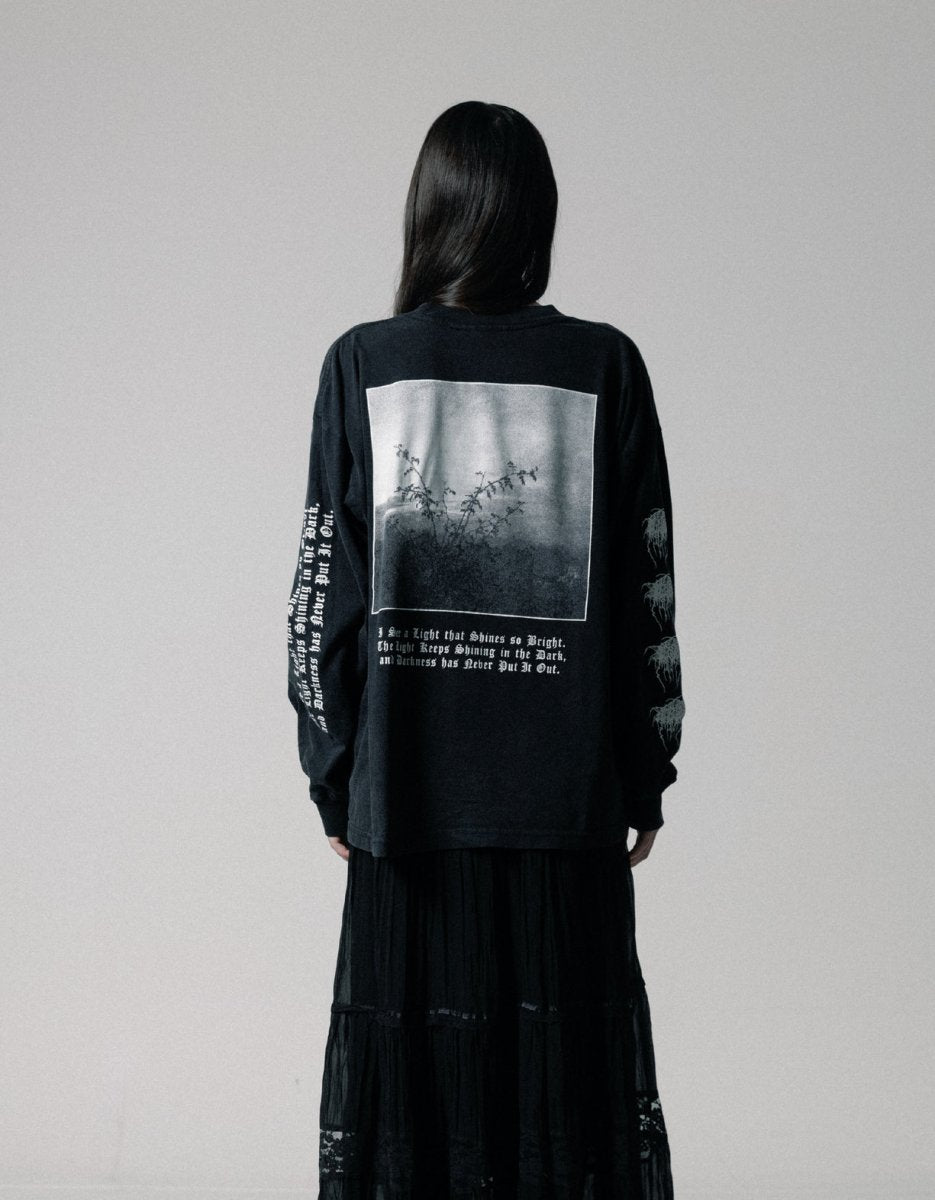 Allglory In The Dark L/S Tee - Washed Black