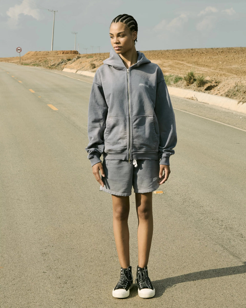 Aphase Classic Zip Hoodie - Storm Blue