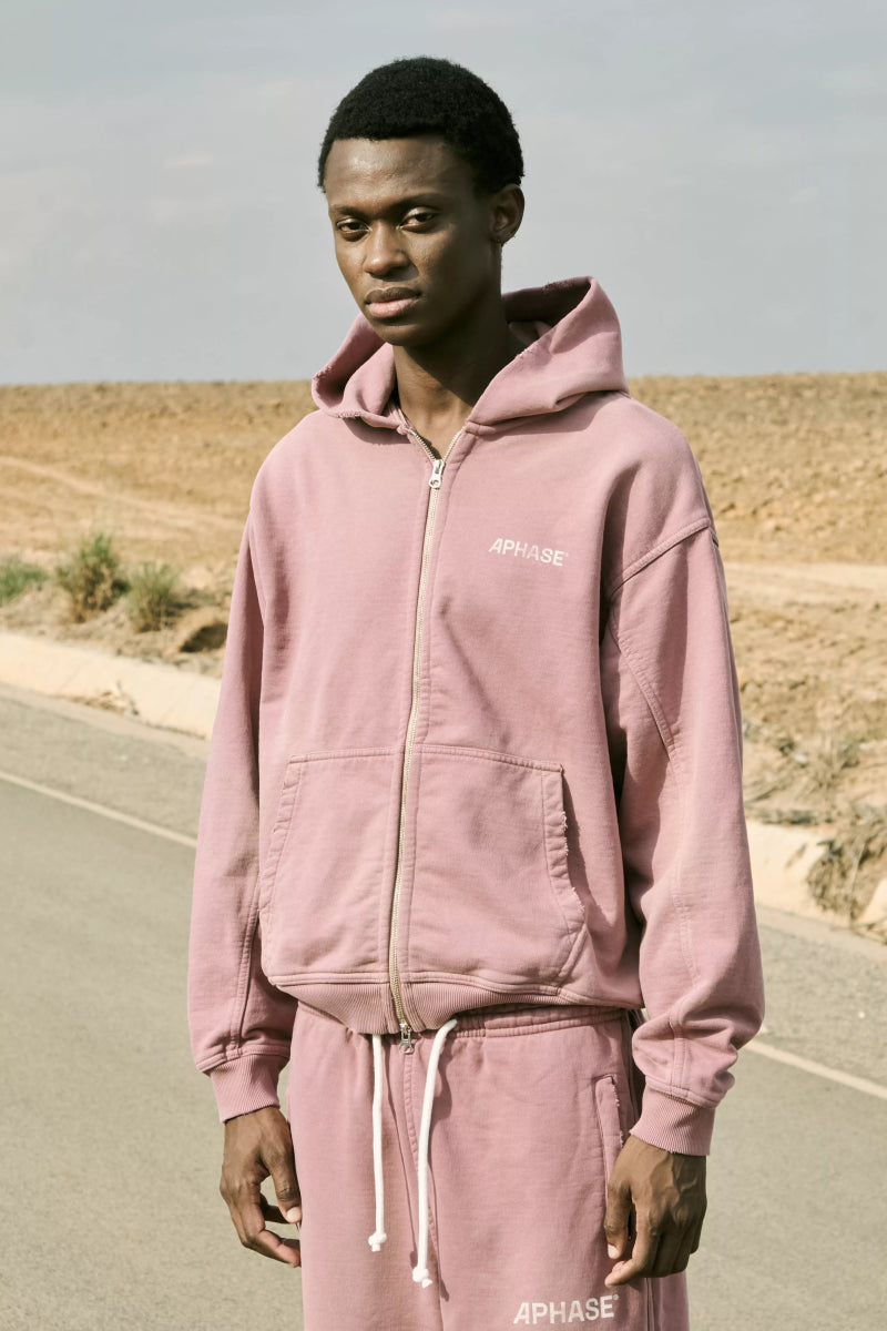 Aphase Classic Zip Hoodie - Dust Rose