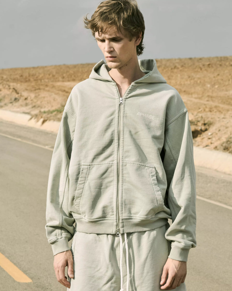 Aphase Classic Zip Hoodie - Olive Green