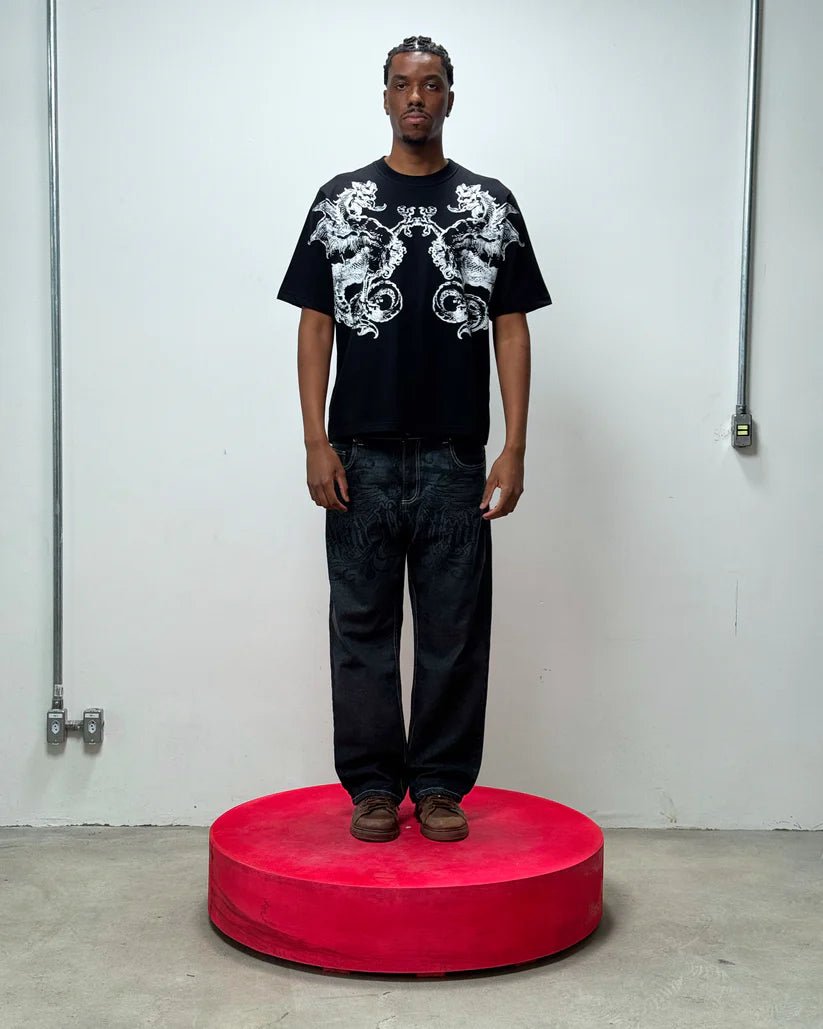 Mad Enlatados Pente Extendido Tee - Black