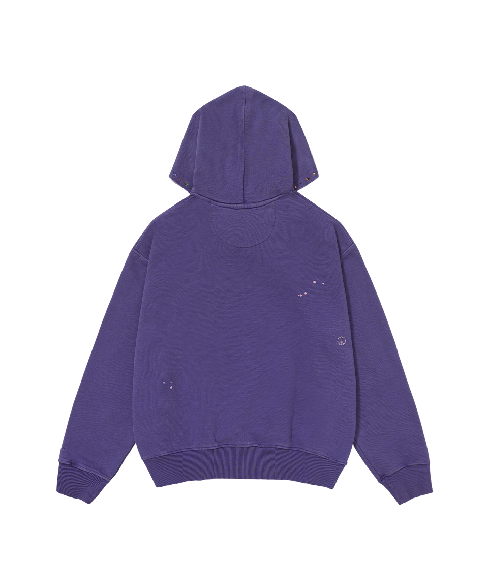 Piet Gems Faded Hoodie 600GSM - Purple