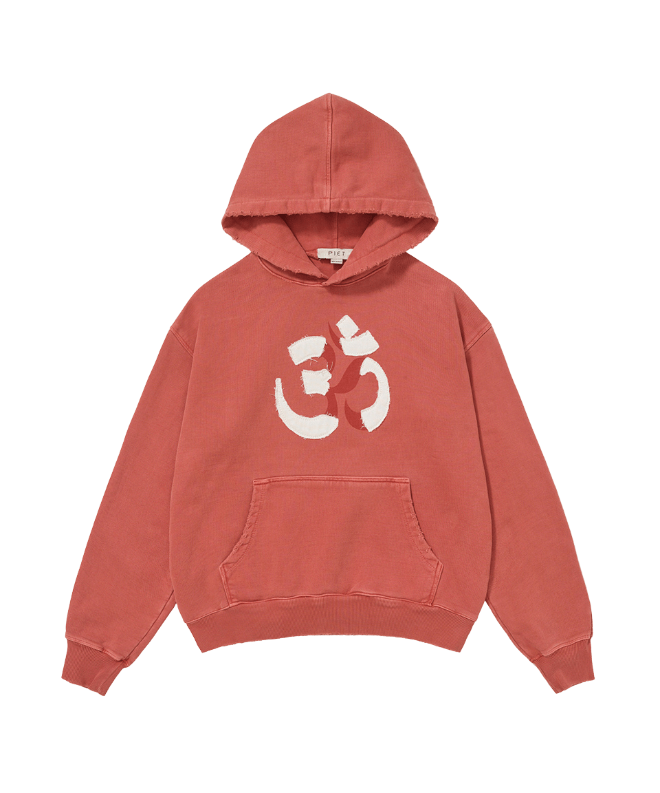 Piet OM Sun Faded Hoodie 600GSM Red
